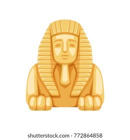 Egyptian Sphinx statue, symbol of ancient Egypt vector Illustration