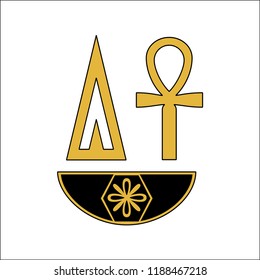 Egyptian style vector hieroglyphs