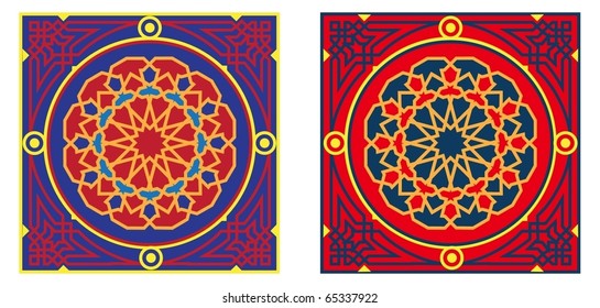 Egyptian Tent Fabric Pattern3-vector