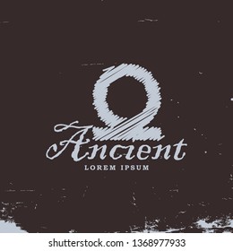 egyptian theme rustic vintage logo template