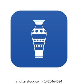 Egyptian vase icon digital blue for any design isolated on white vector illustration