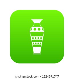 Egyptian vase icon digital green for any design isolated on white vector illustration