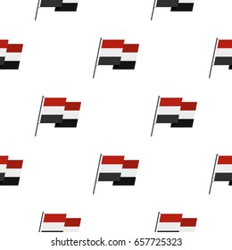 Egyptian wavy flag pattern seamless background in flat style repeat vector illustration