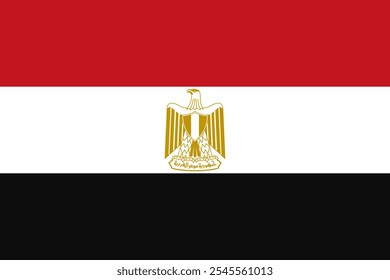 Egypt's flag symbolizes its rich history and cultural identity. This African nation is known for its ancient civilization, iconic pyramids, and diverse heritage