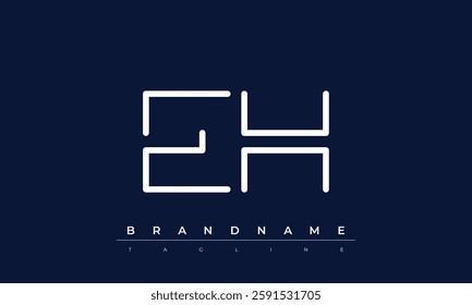 EH Abstract letter logo. This logo icon incorporate with abstract shape in the creative way