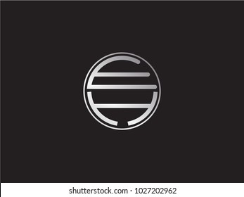 EH circle Shape Letter Design