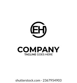 EH creative modern letters logo design template