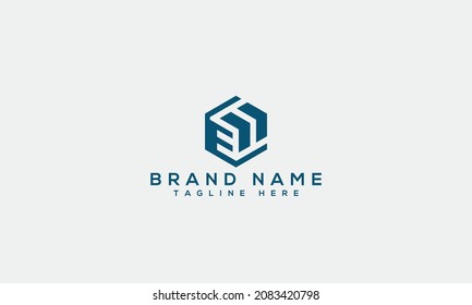 Eh e h logotipo comercial único marca moderna icono de carta creativa basado en el principio