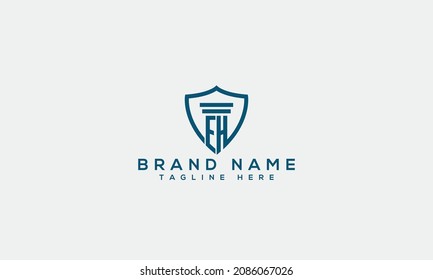 EH e h unique business letter icon logo modern initial creative based