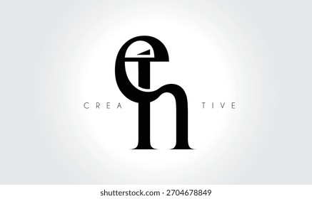 EH Elegant Serif Monogram Logo – Luxury Lowercase Typographic Lettermark for Modern Branding