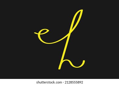 eh handwritten logo for identity. eh initial handwritten calligraphy, for monogram and logo. 