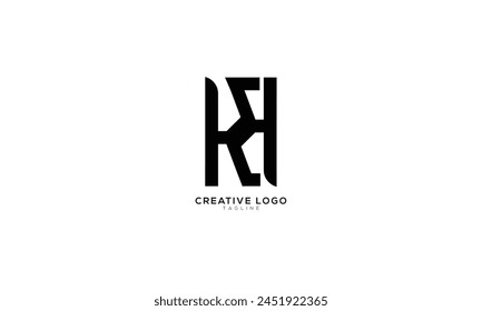 EH HE Abstract initial monogram letter alphabet logo design