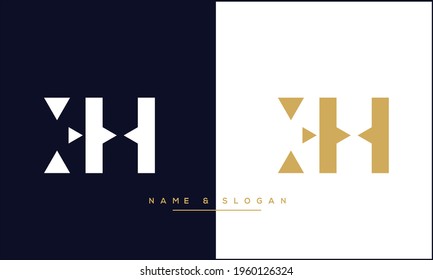 EH ,HE Abstract Letters Logo Monogram