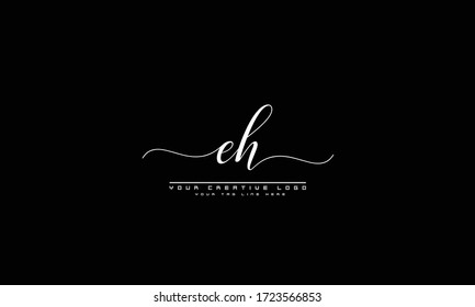 eh he abstract vector logo monogram template