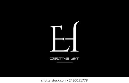 EH, HE, E, H abstract letters logo monogram