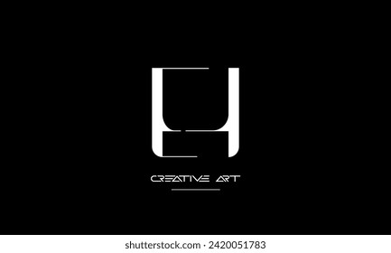 EH, HE, E, H letras abstractas monograma