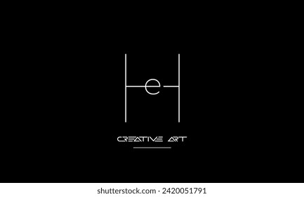 EH, HE, E, H abstract letters logo monogram