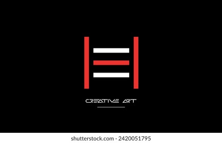 EH, HE, E, H abstract letters logo monogram