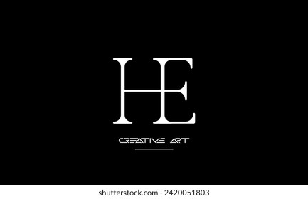 EH, HE, E, H abstract letters logo monogram