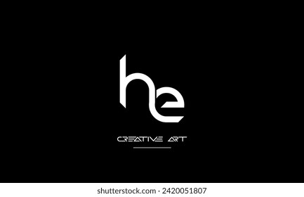 EH, HE, E, H abstract letters logo monogram