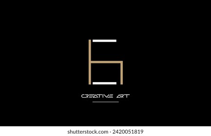 EH, HE, E, H abstract letters logo monogram