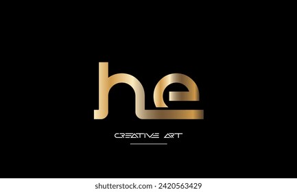 EH, HE, E, H abstract letters logo monogram