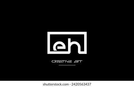 EH, HE, E, H abstract letters logo monogram