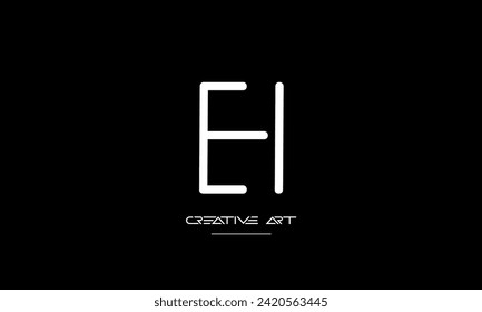 EH, HE, E, H abstract letters logo monogram