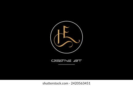 EH, HE, E, H abstract letters logo monogram