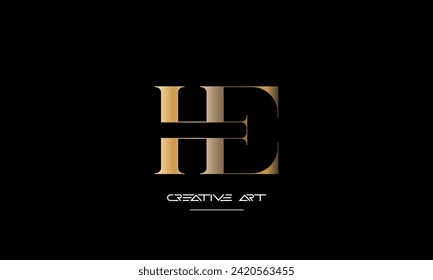 EH, HE, E, H abstract letters logo monogram