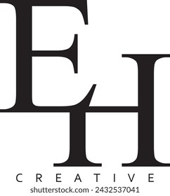 EH or HE letter modern logo design