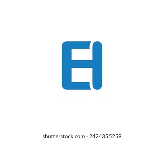 EH HE logo design vector template