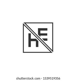 EH or HE logo and icon designs