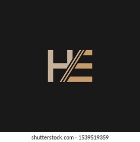 EH or HE logo and icon designs