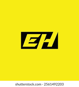 EH or HE logo and icon designs with vector template
