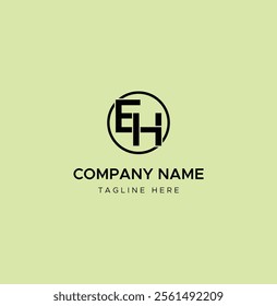 EH or HE logo and icon designs with vector template
