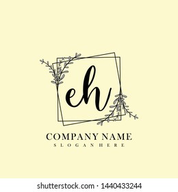 EH Initial beauty floral logo template