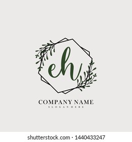 EH Initial beauty floral logo template
