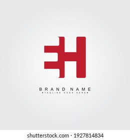 Logotipo de la carta inicial EH - Logotipo vectorial mínimo