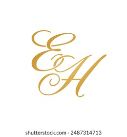 EH initial logo design vector stock