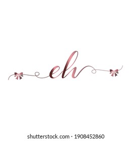 EH Initial logo handwriting modern luxury fashion