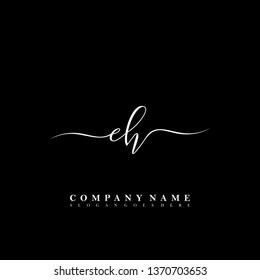 EH Initial luxury handwriting logo vector
