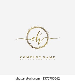 EH Initial luxury handwriting logo vector