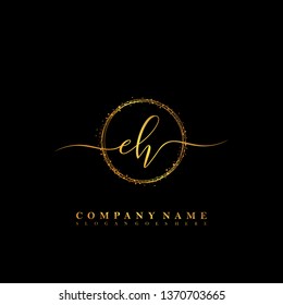 EH Initial luxury handwriting logo vector
