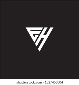 eh initial triangle logo vector