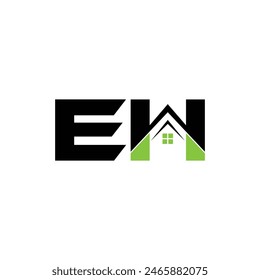 EH letter creative real estate vector logo design.