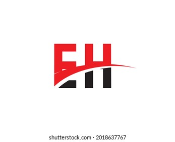 Plantilla de diseño de logotipo inicial de la carta EH
