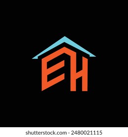 EH Letter Initial Logo Design Template Vector Illustration