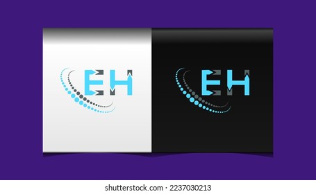 EH letter logo creative design. EH unique design.
