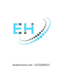 EH letter logo creative design. EH unique design.
